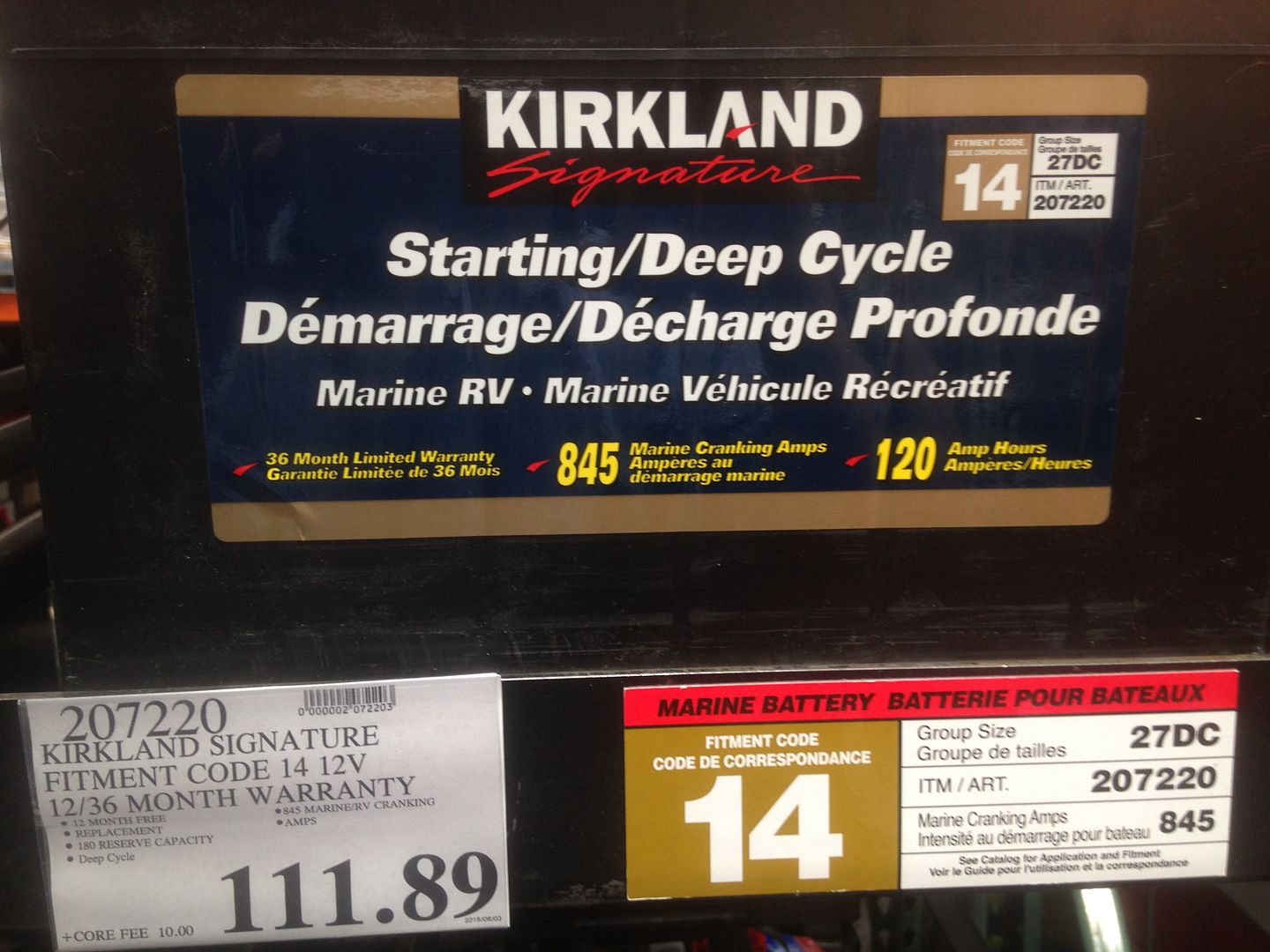 Costco Marine Battery >> Kirkland 27 Dc Marine Battery Alberta Outdoorsmen Forum Costco Marine Battery >> Kirkland 27 Dc Marine Battery Alberta Outdoorsmen Forum