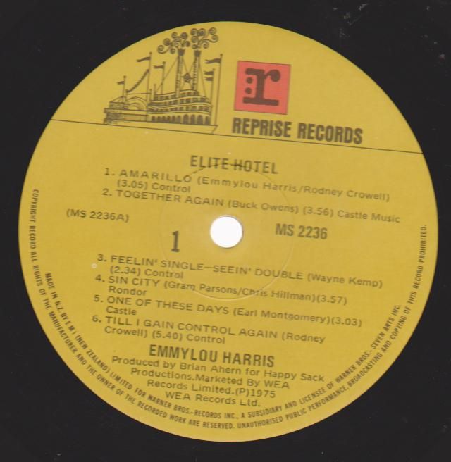 Harris, emmylou - Elite Hotel Vinyl