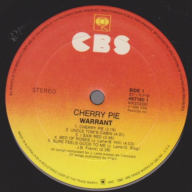 Warrant - Cherry Pie LP