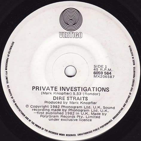 Dire Straits - Private Investigations/badges Posters Stickers T-shirts