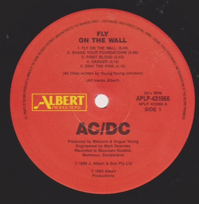 Ac/DC - Fly On The Wall-australian Pressing