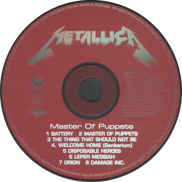 Metallica - Master Of Puppets CD