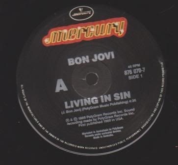 Living In Sin/love Is War - Bon Jovi