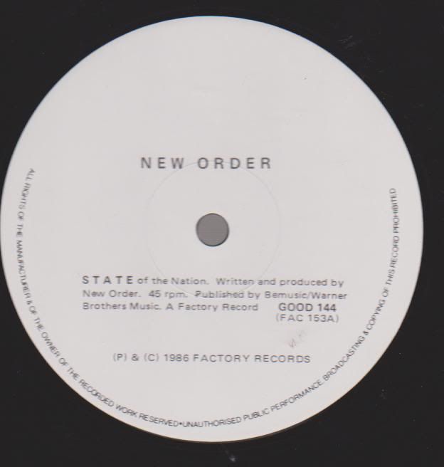 New Order - State Of The Nation/shame Of The Nation