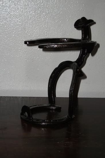 welded horseshoe art. UNIQUE RUSTIC BOWLEGGED COWBOY HORSESHOE ART PIECE / WINE BOTTLE HOLDER? An estate find, a unique, hand-crafted bowlegged Cowboy made from welded together