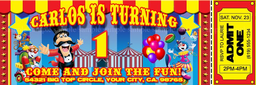 Free Circus Ticket Invitation Templates