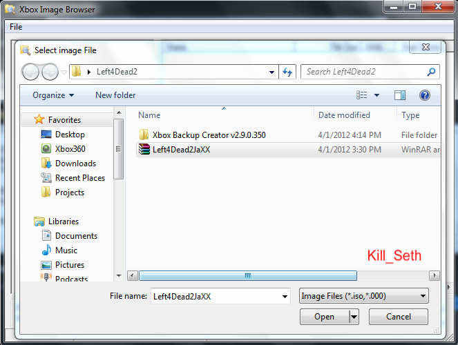 2. Hit file/open and select the Left 4 Dead 2 ISO you downloaded/extracted.