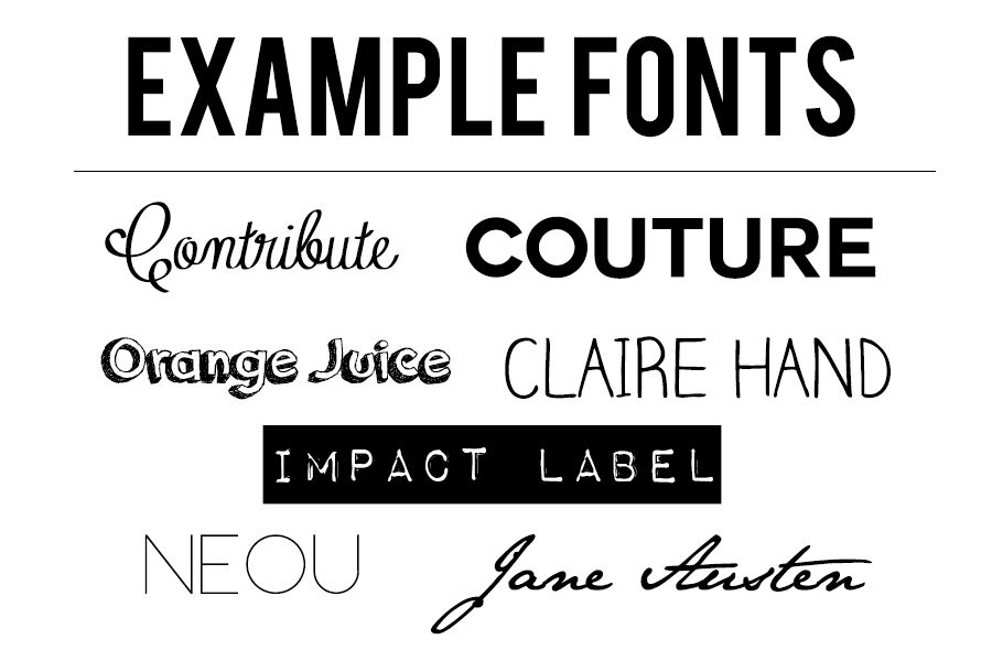Font examples