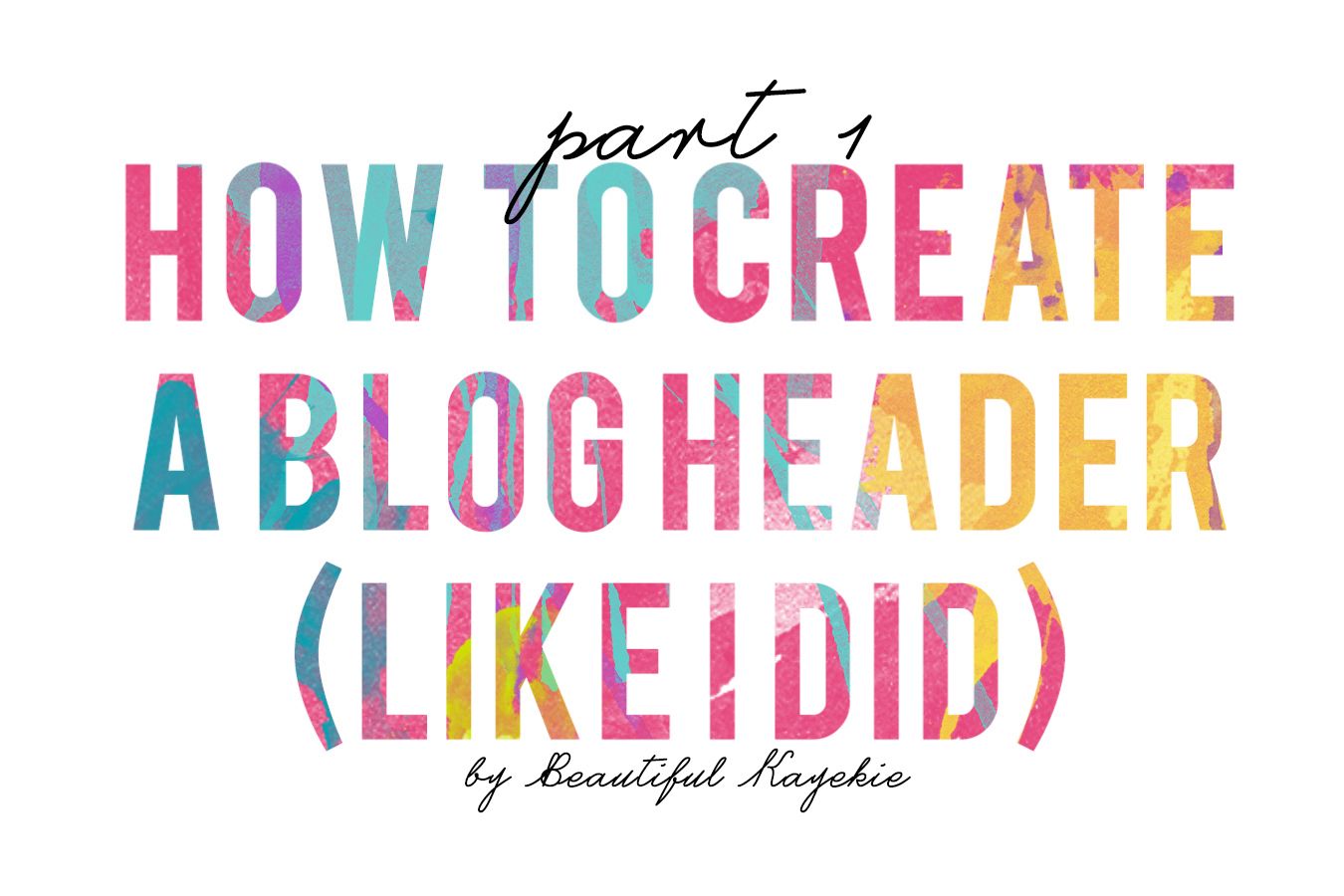 Create A Blog Header
