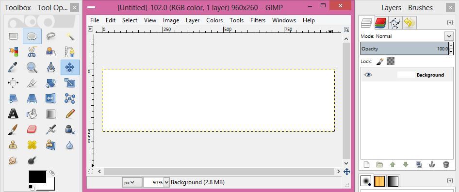 Starting with a blank image