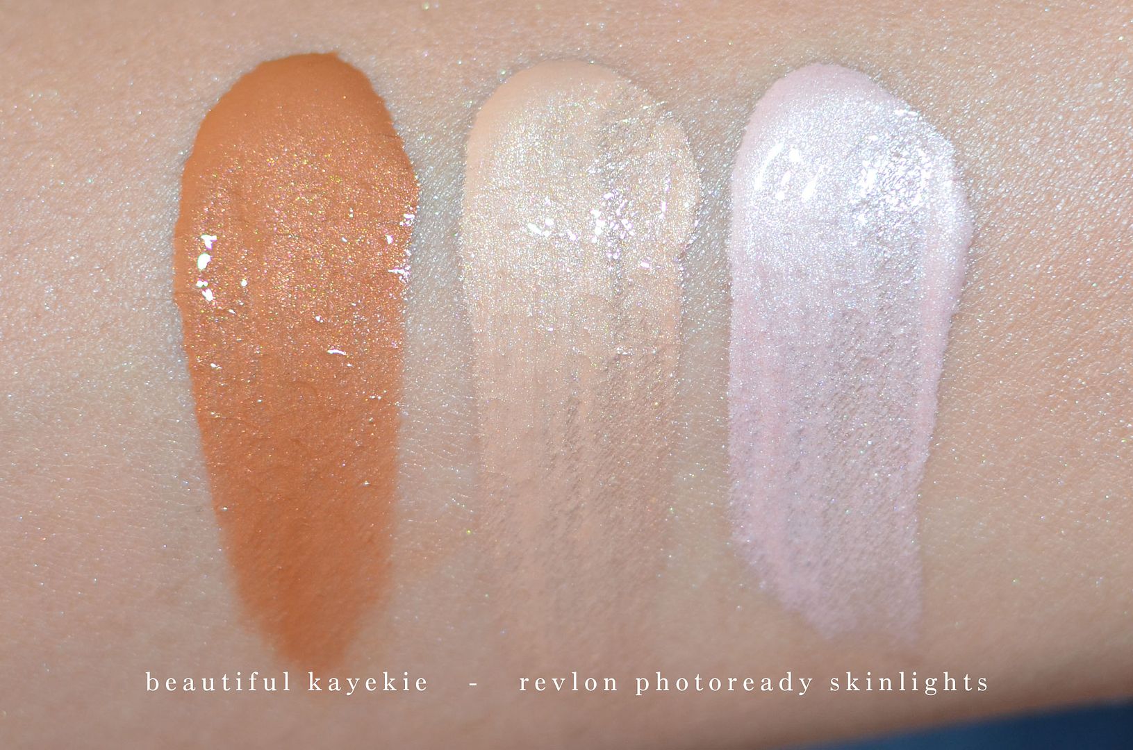 Revlon Photoready Skinlights bare light pink light bronze light review swatch FOTD