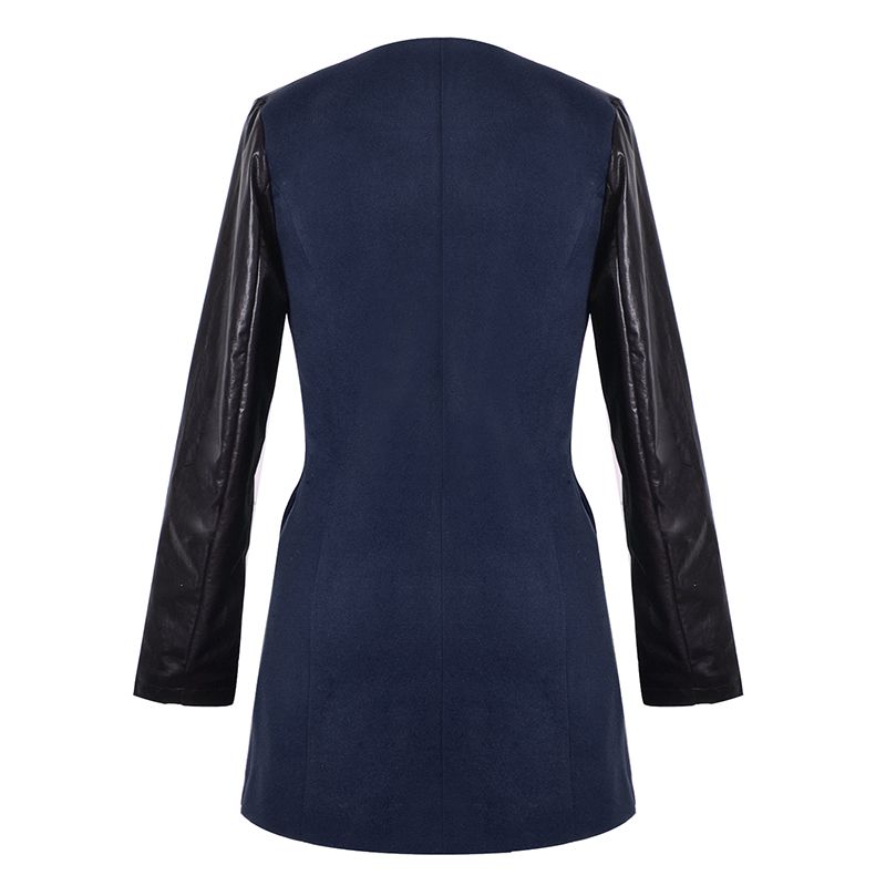 New Slim Women's Fashion Coat Autumn and Winter Long Sleeve Jacket Size ...