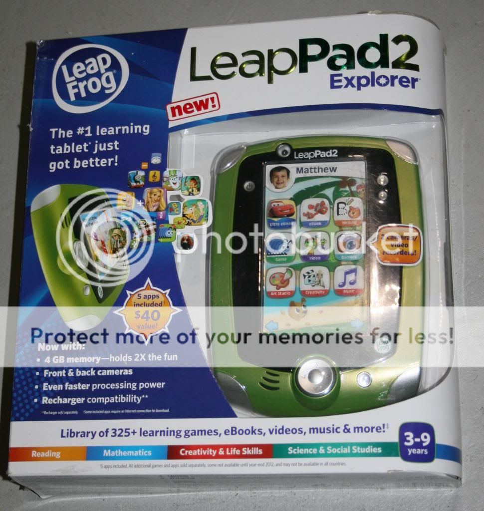 LeapFrog LeapPad2 Explorer 2 Green Front & Back Camera 4GB + 5 Apps ...