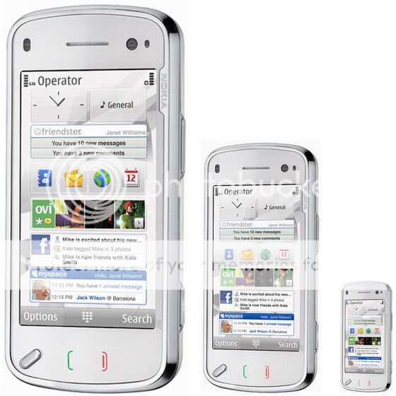 Nokia N97 Mini Mobile Phone Unlocked GSM White 8GB QWERTY N Series 