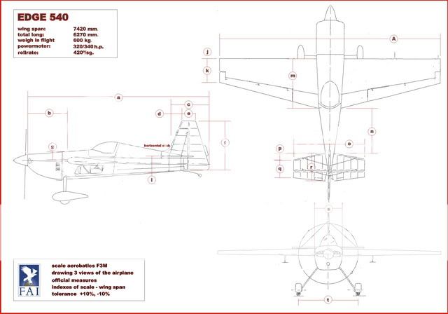 Edge 540 чертеж